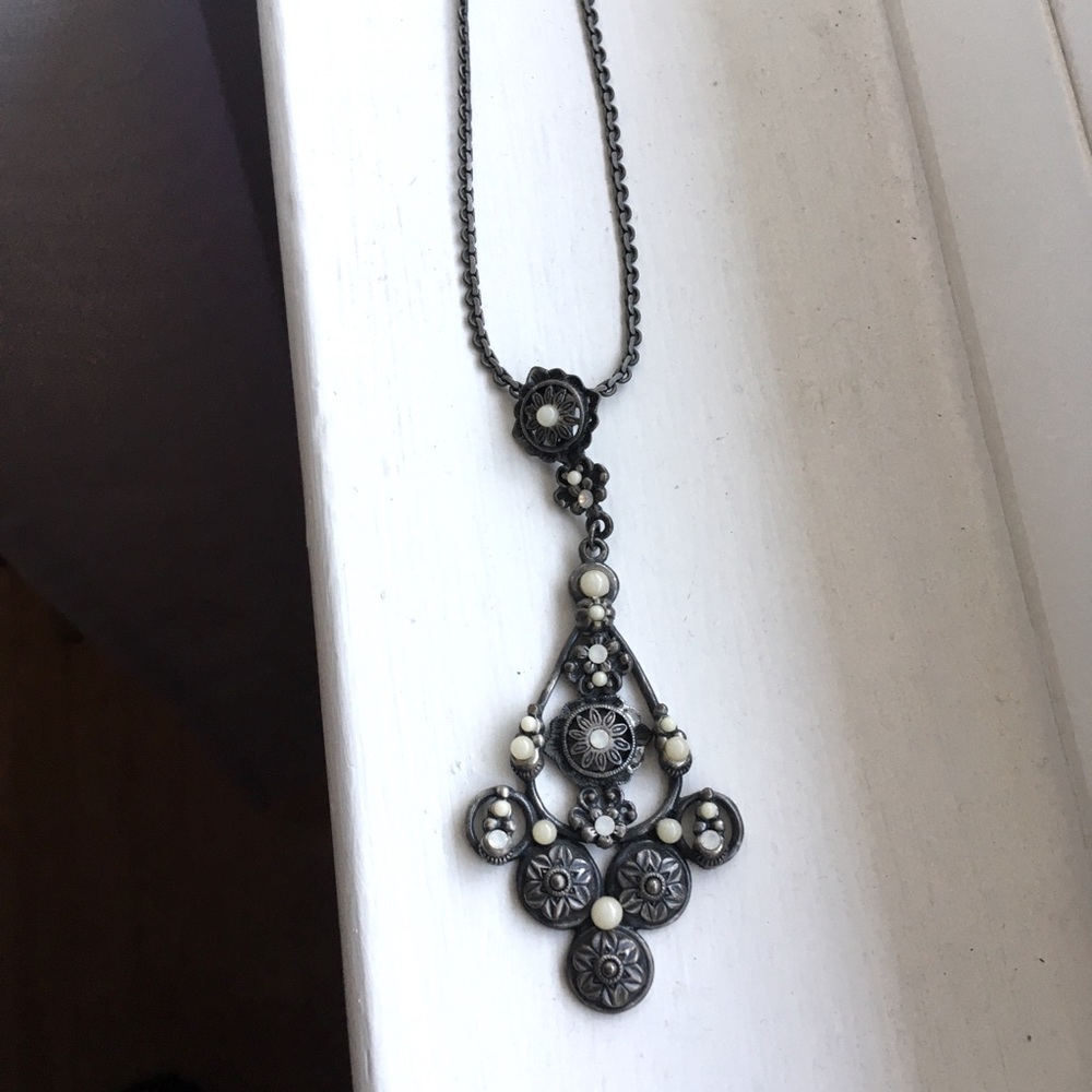 Metal Chandelier Style Statement Necklace